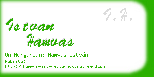 istvan hamvas business card