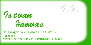 istvan hamvas business card